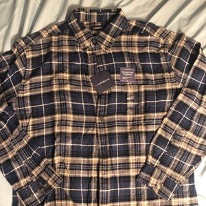 Croft & Borrow Blue Plaid Button Down Flannel